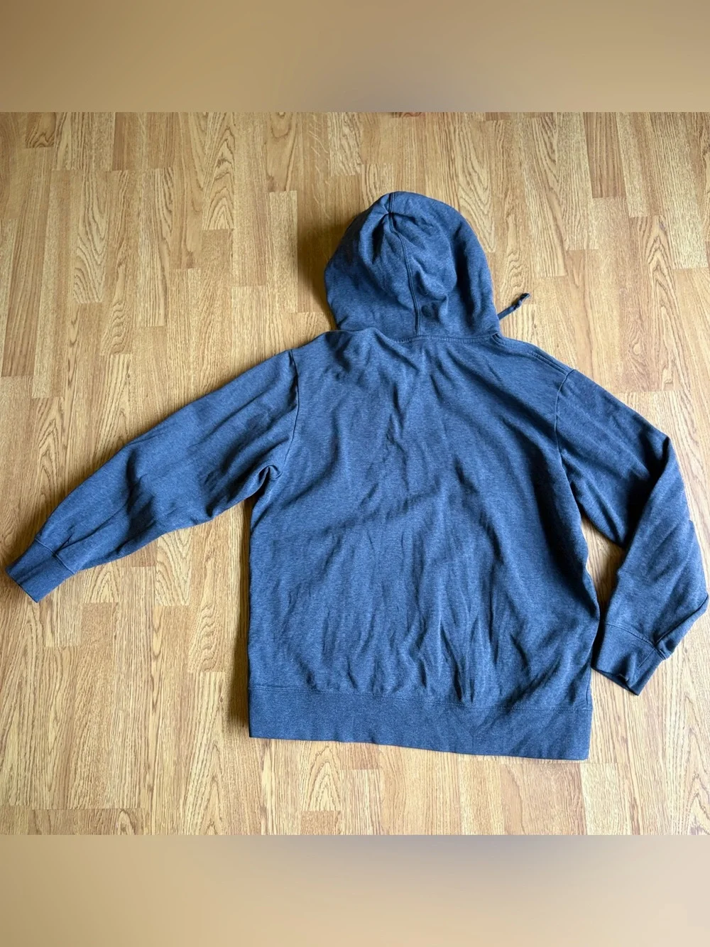 The North Face Men’s Gray Pullover Hoodie Yellow Logo Kangaroo Pocket Sz XL